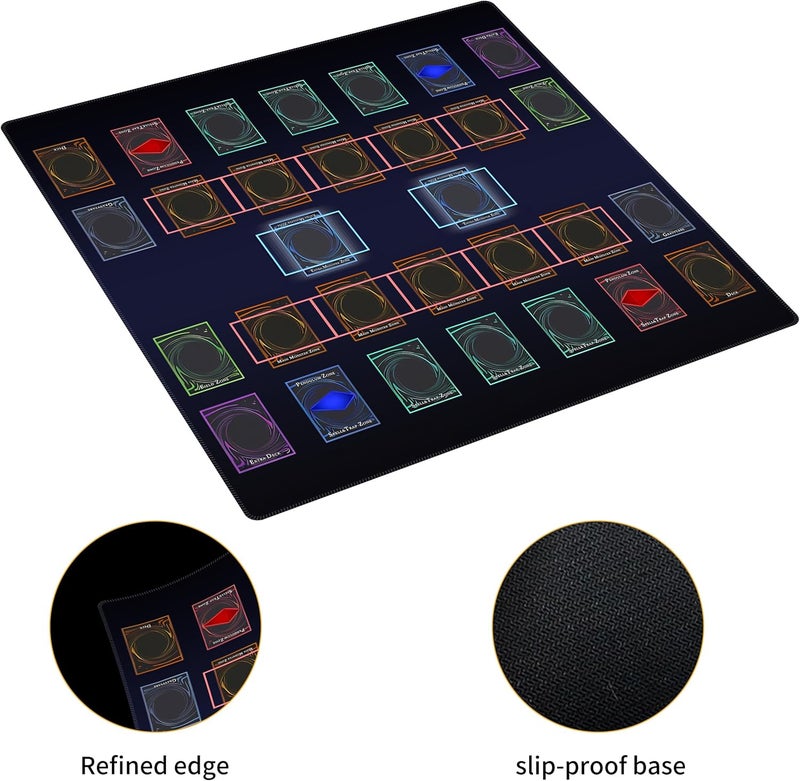 Extalas Stitched for Yugioh Playmat, 2-Player, Master Rule Duel Field Zones, Large Card Game Mat, Original Art Designs & Accessories (Basic4) - Image 3